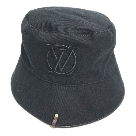LOUIS VUITTON Bucket Hat-LV City hat bucket hat bob hat cotton Black